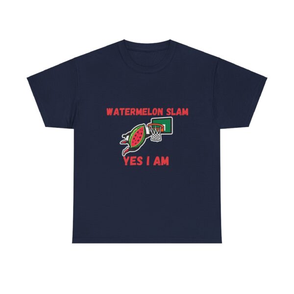 Unisex Basketbal T-Shirt Watermelon slam, yes I am - Afbeelding 3