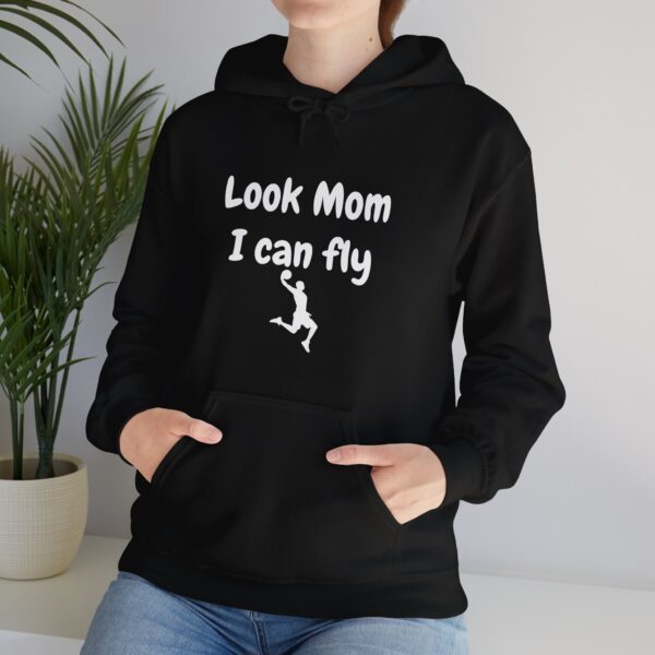 Unisexs Hoodie Look Mom I can fly Basketbal Hoodie - Afbeelding 2