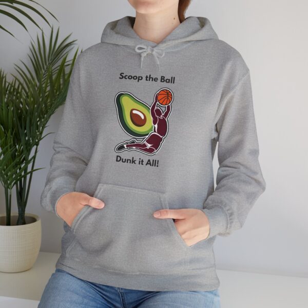 Unisexs Hoodie The Avocado Dunk it all Basketbal Hoodie - Afbeelding 2