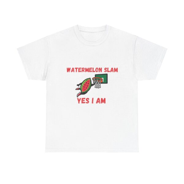 Unisex Basketbal T-Shirt Watermelon slam, yes I am - Afbeelding 2