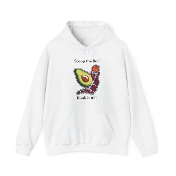 Unisexs Hoodie The Avocado Dunk it all Basketbal Hoodie - Afbeelding 3